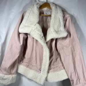 Celebrity‎ Pink Corduroy Jacket With Fleece Collar XXXL